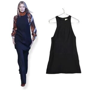 H&M Studio Mini Dress Tunic Size 4 Black Pockets Sleeveless